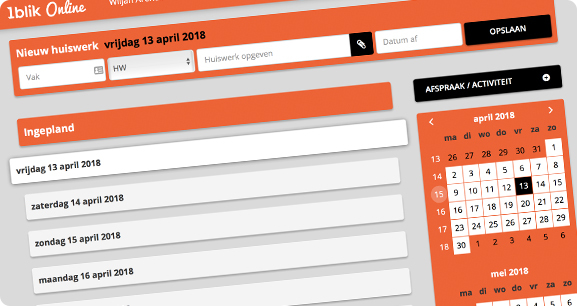 Verst Brein Diverse Online schoolagenda - 1blik online